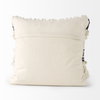 Beardell 18x18 Cream And Black Details With Tassels Pillow Cover, Decorative Pillow by Mercana, 18" length x 18" width x 0.1" height thumbnail 8