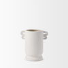 Dylan Small Textured Off White with Handles Ceramic Vase thumbnail 5