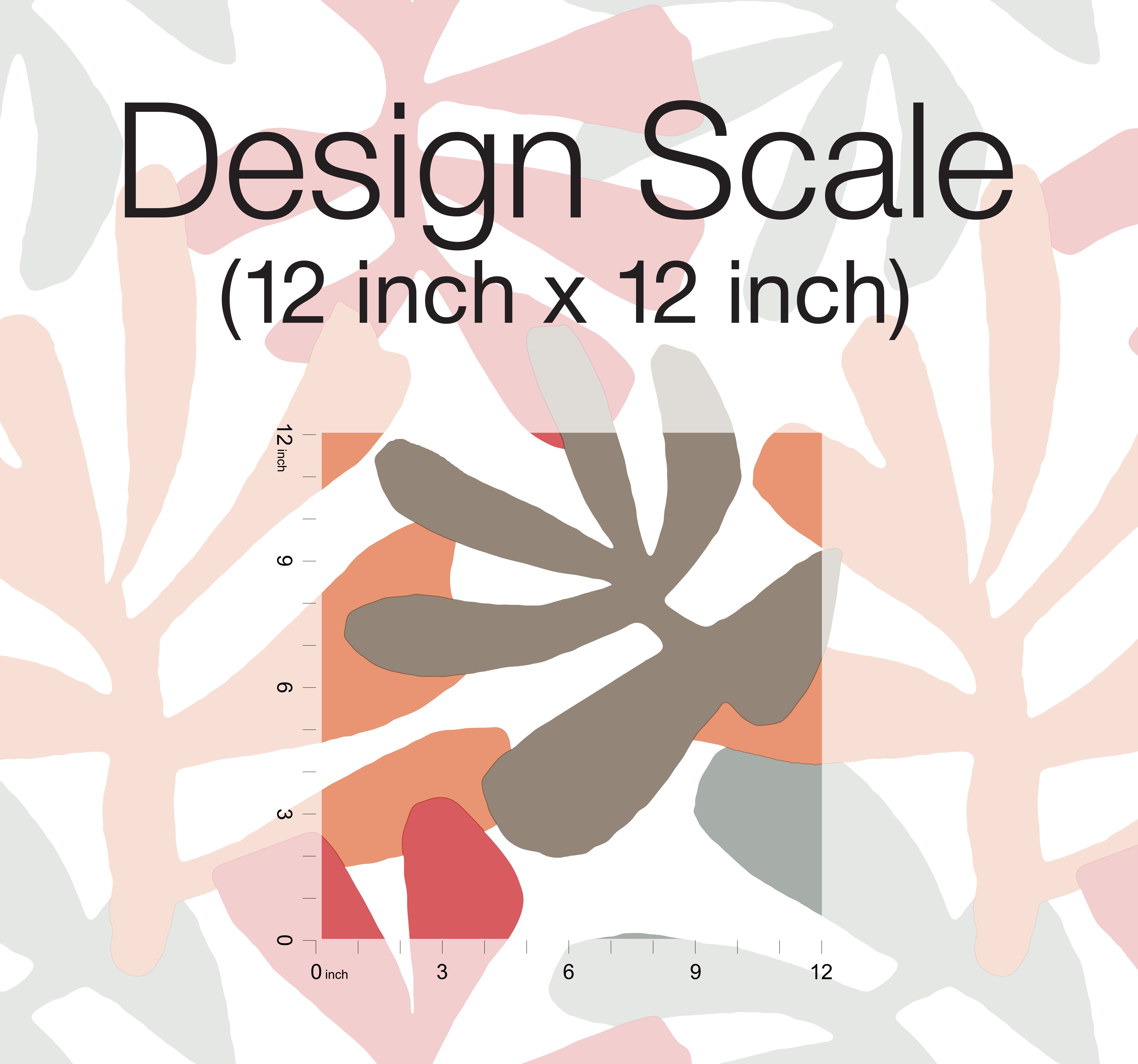 Kinetic Tropical Coral & Beige Peel & Stick Wallpaper large image 