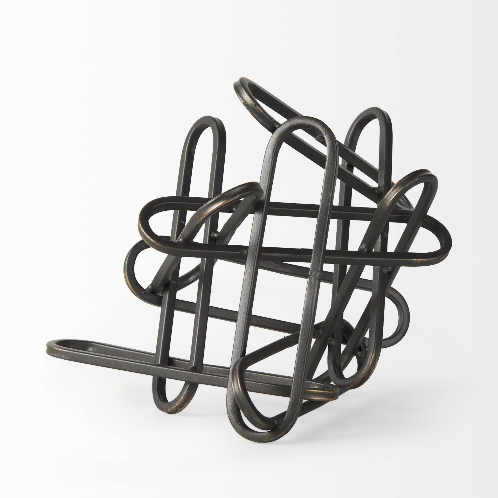 Henderson  Black Metal Paperclip Decorative Object, by Mercana, 10.43" length x 8.27" width x 7.68" height View 8