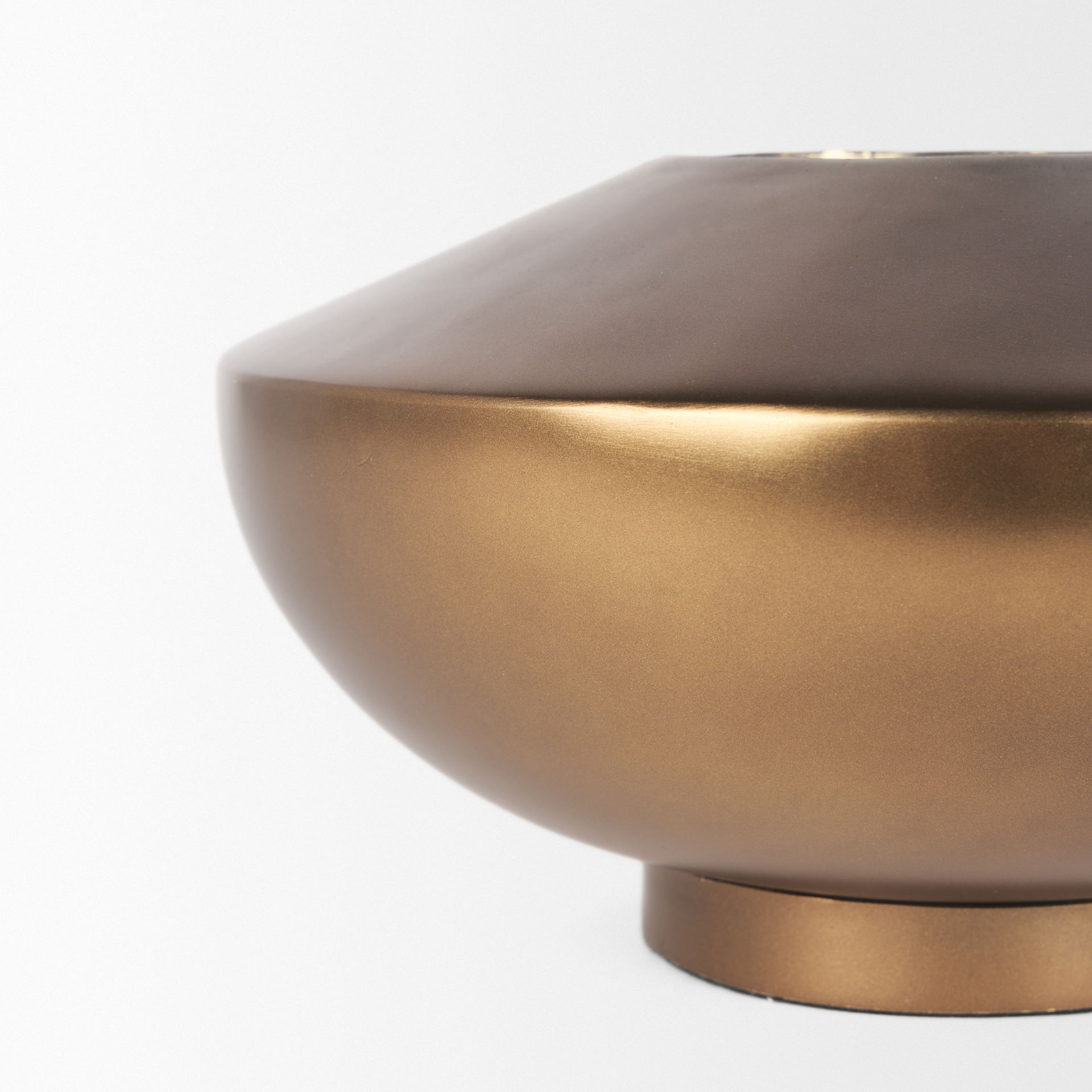 Quiana Large Gold Metal Vase, by Mercana, 10.5" length x 10.5" width x 6" height View 9