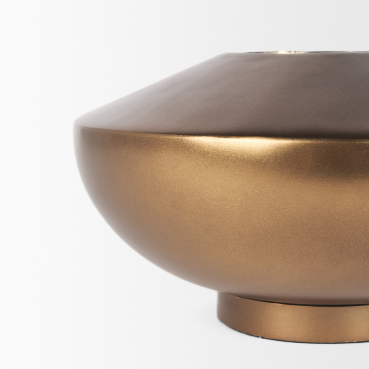 Quiana Large Gold Metal Vase, by Mercana, 10.5" length x 10.5" width x 6" height View 9