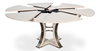 Tower Jupe Dining Table Med Working Wht, by Sarreid, 4'7" length x 4'7" width x 2'6" height thumbnail 2