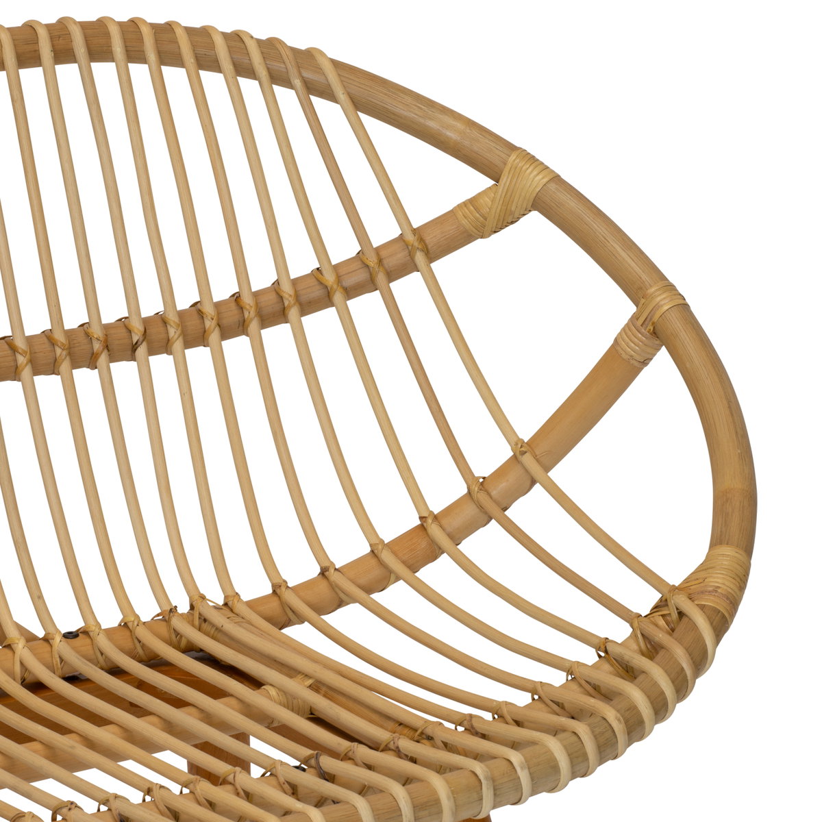 Emile Rattan Bench, Benche by Woven, 53" width x 32.75" height x 26.25" depth View 6