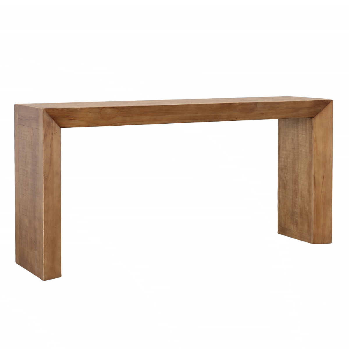 Sonya Console Table Natl, by Dovetail, 65" width x 32" height x 16" depth View 1