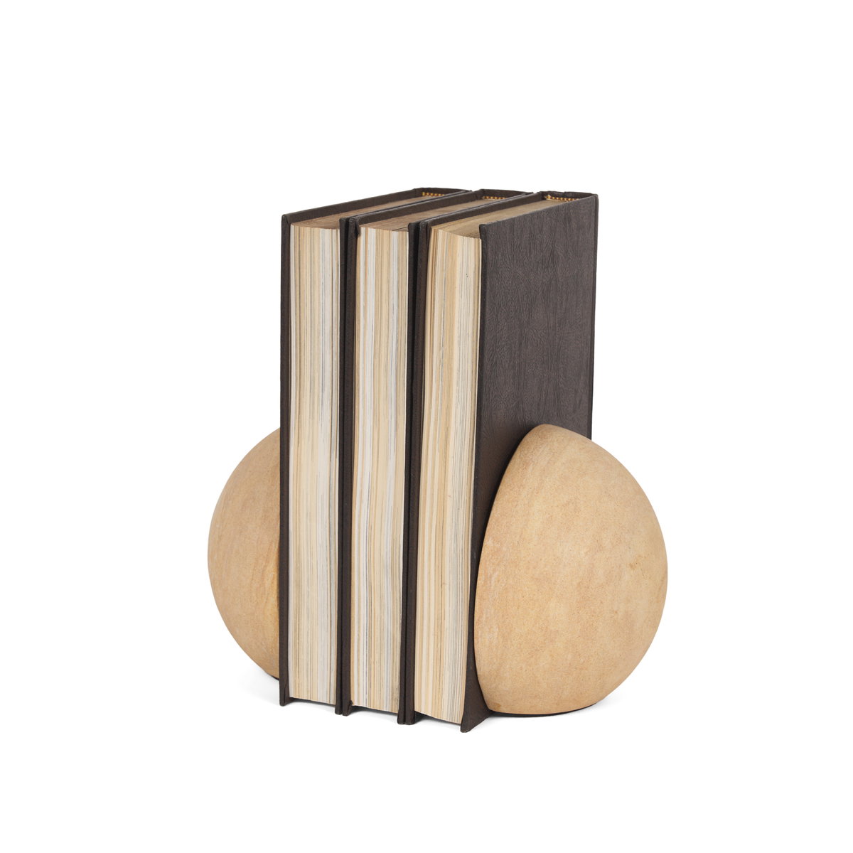 Rahmi Sandstone Orb Bookends, by Mercana, 5.5" length x 5.5" width x 5.25" height View 1