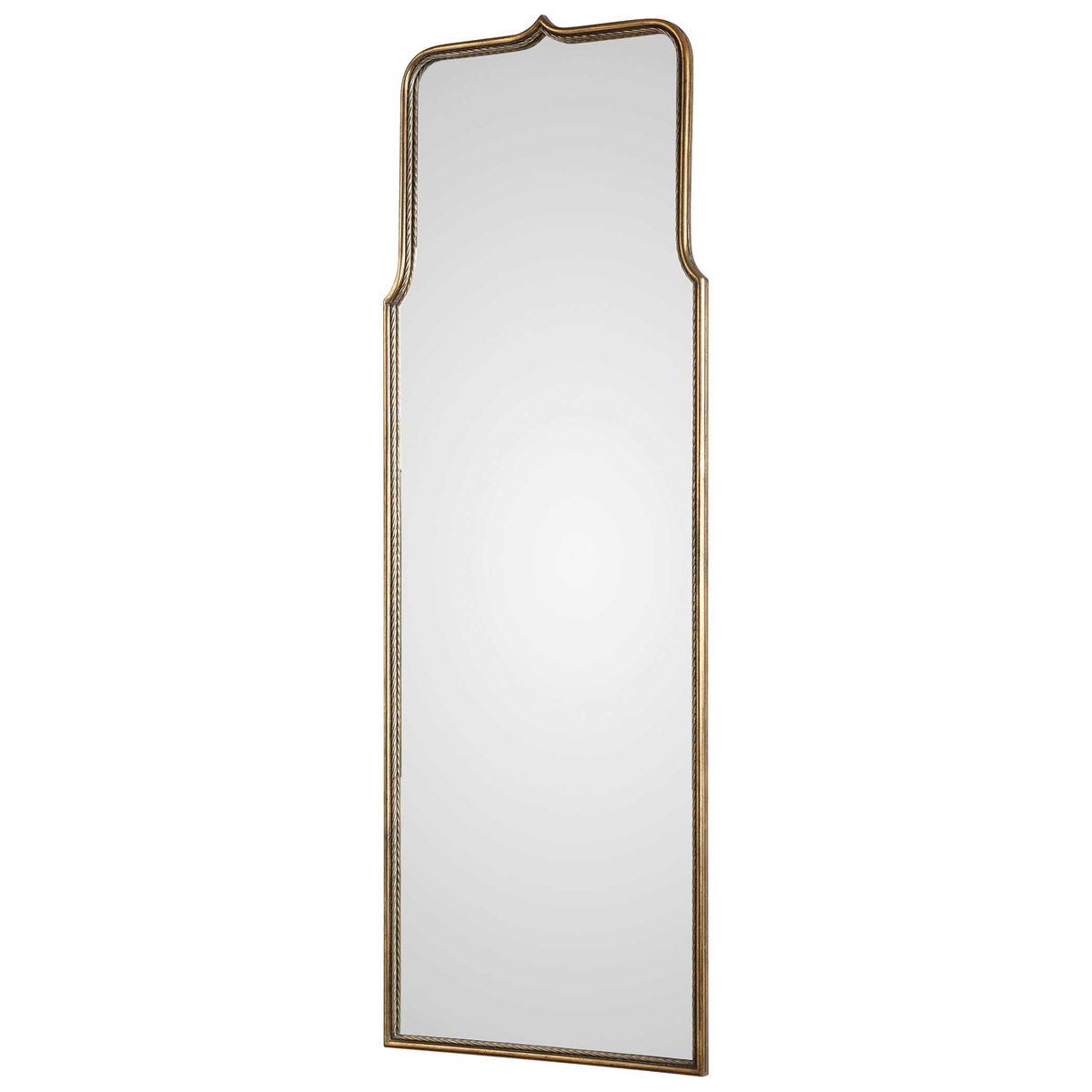 Adelasia Antiqued Gold Mirror, by Uttermost, 24" width x 68.62" height x 1" depth View 4