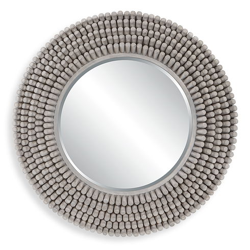 Portside Round Gray Mirror