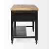 Columbia 62L x 28W x 36H Black Wooden Kitchen Island, by Mercana, 62" length x 28" width x 36" height thumbnail 4