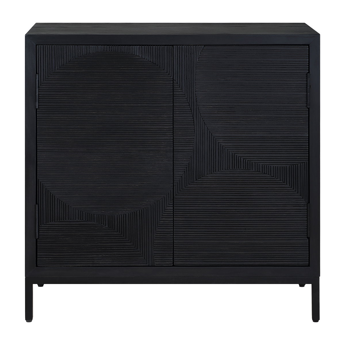 Beswick Black 2 Door Cabinet, Cabinets & Chest by Uttermost, 31.5" width x 31.87" height x 14.87" depth View 1