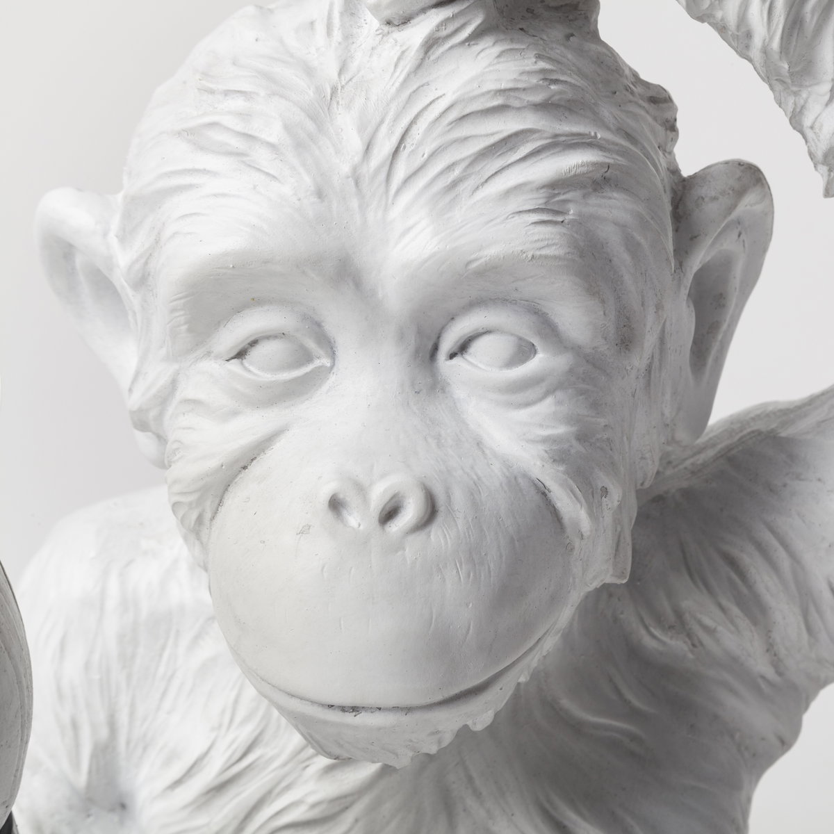 Simia (12'H) White Resin Playful Monkey Table Lamp, by Mercana, 9" length x 9" width x 12" height View 7