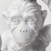 Simia (12'H) White Resin Playful Monkey Table Lamp, by Mercana, 9" length x 9" width x 12" height thumbnail 7