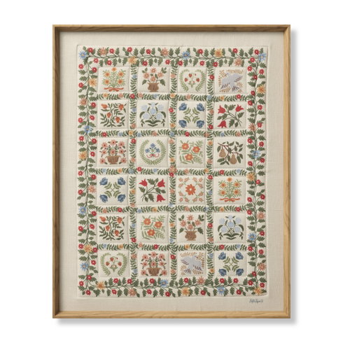 Rifle Paper Co. x Loloi Helena Quilt Ivory Wall Art