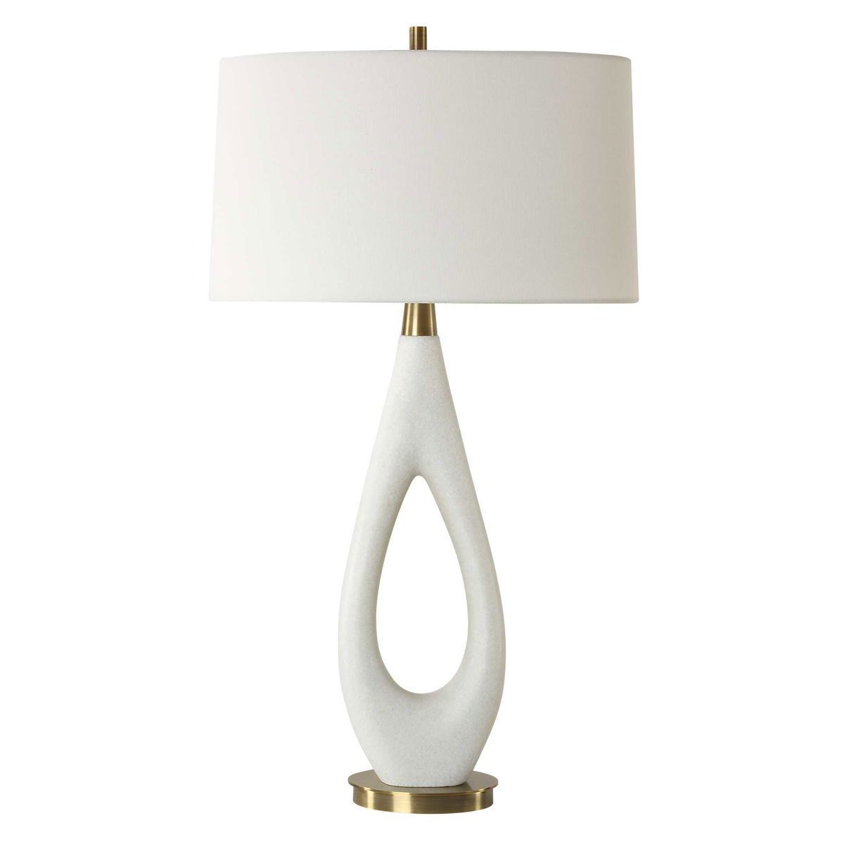 Promenade White Table Lamp, by Uttermost, 18" width x 33.25" height x 12" depth View 5