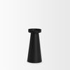 Quadir Medium Matte Black Metal Candle Holder, Candles & Candle Holder by Mercana, 3.5" length x 3.5" width x 8" height thumbnail 3