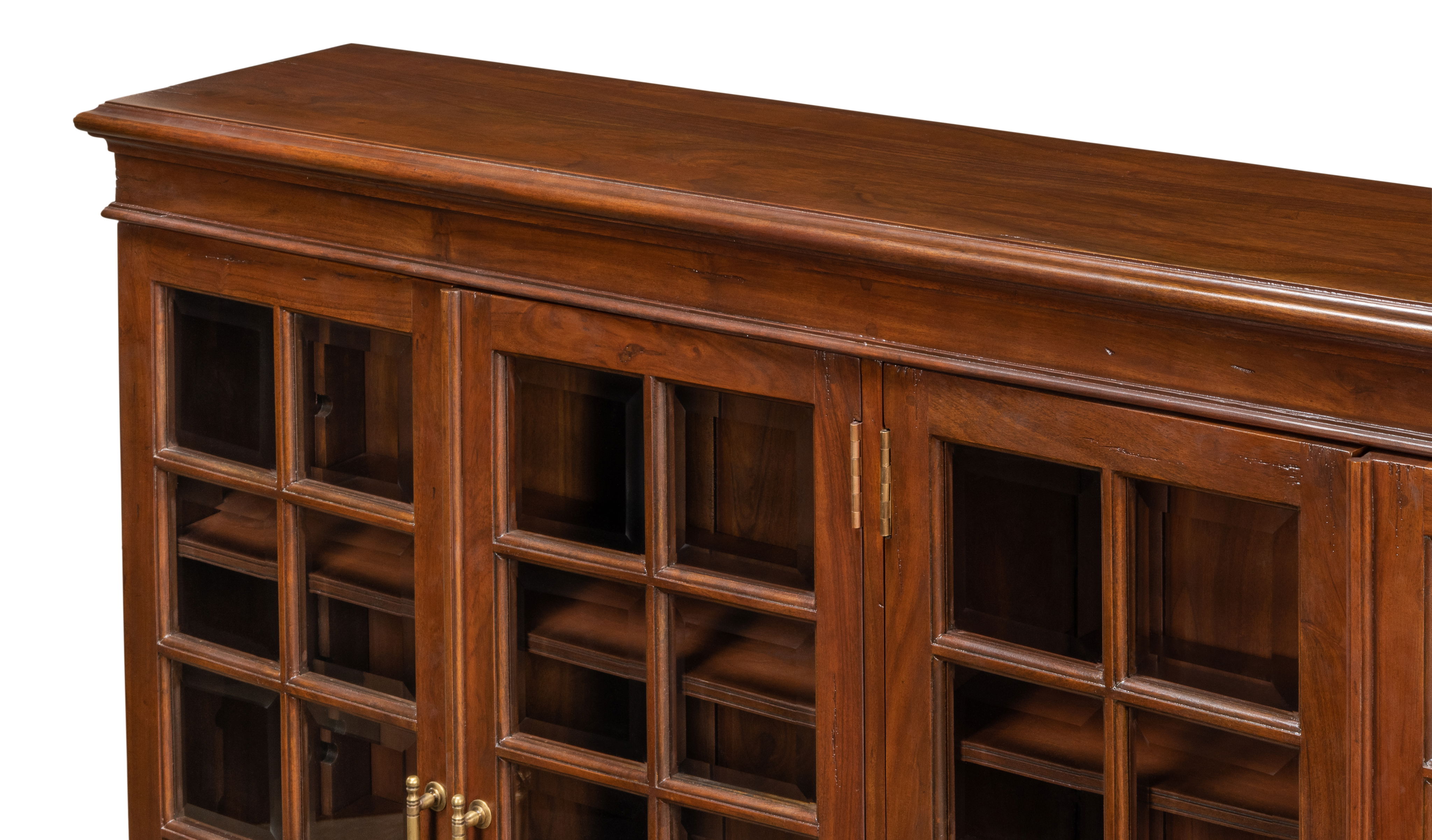 Carmel-By-The-Sea Bookcase, Walnut, Shelving & Bookcase by Sarreid, 67" length x 13" width x 43" height View 8