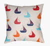 Boats Accent Pillow, Decorative Pillow by Surya, 18" length x 18" width thumbnail