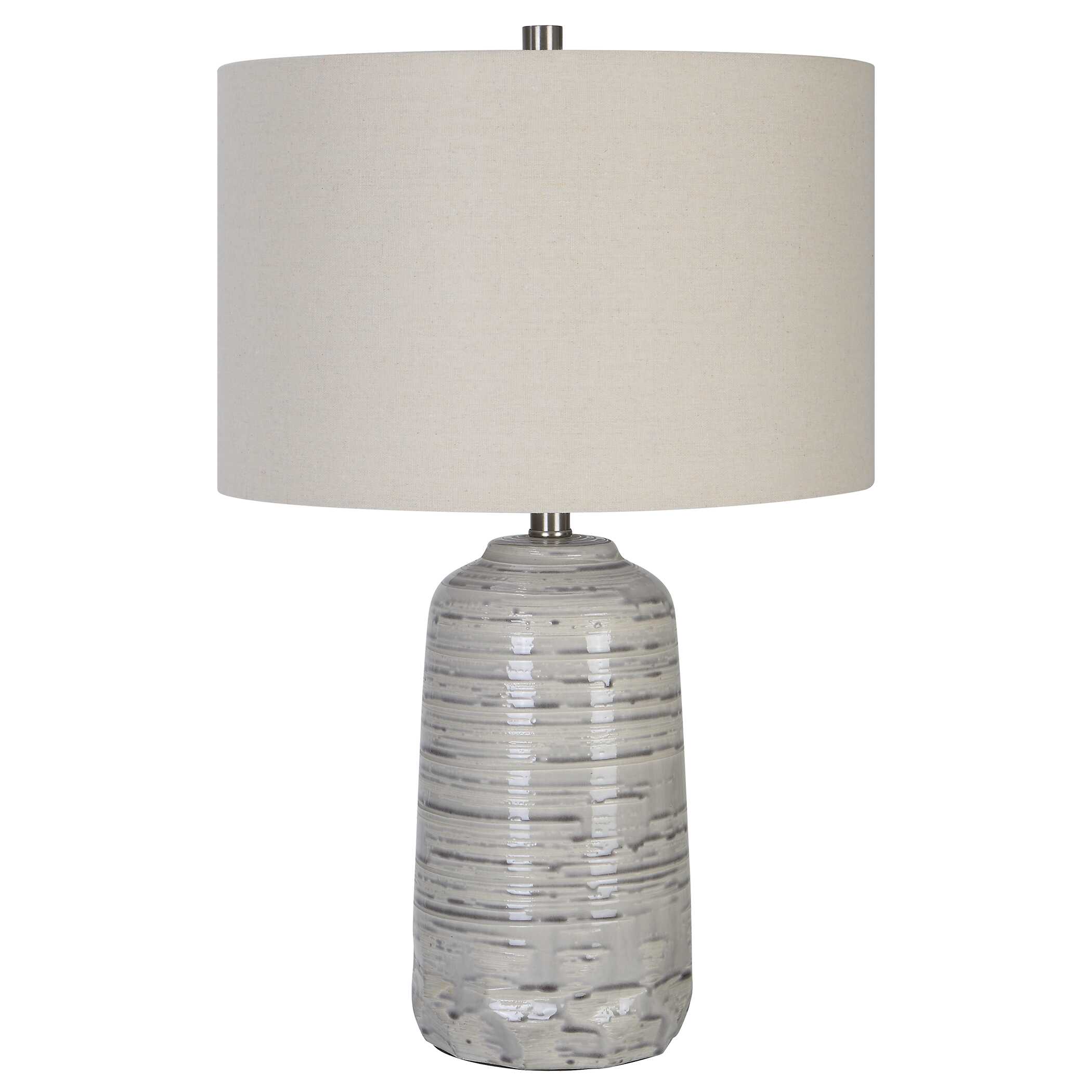 Cyclone Ivory Table Lamp, by Uttermost, 16" width x 24.75" height x 16" depth View 5