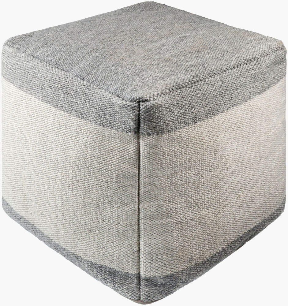 Latvia Pouf, Ottoman by Surya, 18" width x 18" height