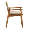 Alea Outdoor Dining Chair Set of 2 Natural, by Dovetail, 22.5" width x 34.25" height x 24.8" depth thumbnail 3