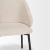 Shannon Contoured Back Dining Side Chair | Oatmeal Fabric with Metal, Dining Chair by Mercana, 22.5" length x 22.75" width x 31.5" height thumbnail 13
