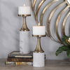 Castiel Marble Candleholders Set/2, Decorative by Uttermost, 4.75" width x 13" height x 4.75" depth thumbnail 3