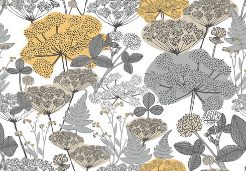 Niittypolku Grey Peel & Stick Wallpaper