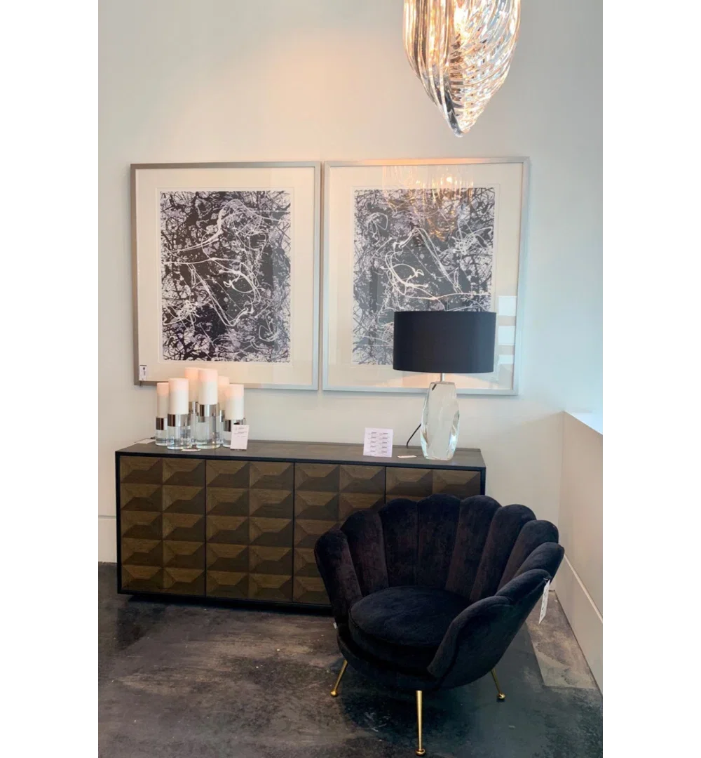 Murano 4 - Light Chandelier, by Eichholtz USA, 14" width x 26" height x 14" depth View 1