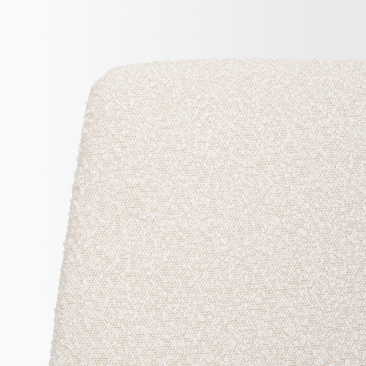 Eve Curved Back Dining Side Chair | Cream Boucle with Black Metal, Dining Chair by Mercana, 24.5" length x 19.5" width x 33.5" height View 11