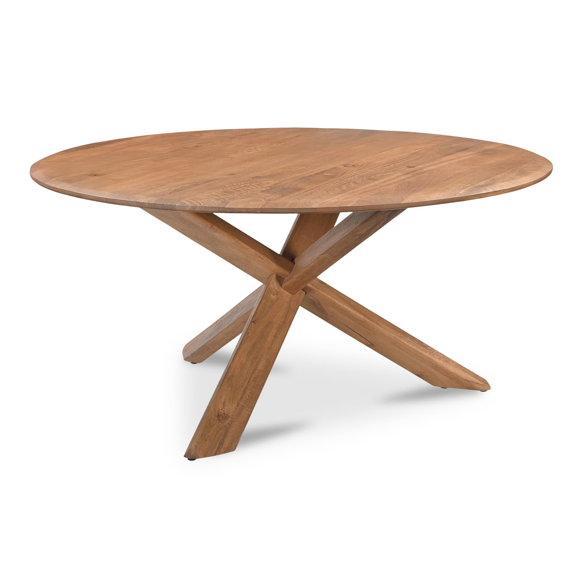 Wesley Dining Table Vintage Brown, by Moe's Home, 60" width x 29.5" height x 60" depth View 3