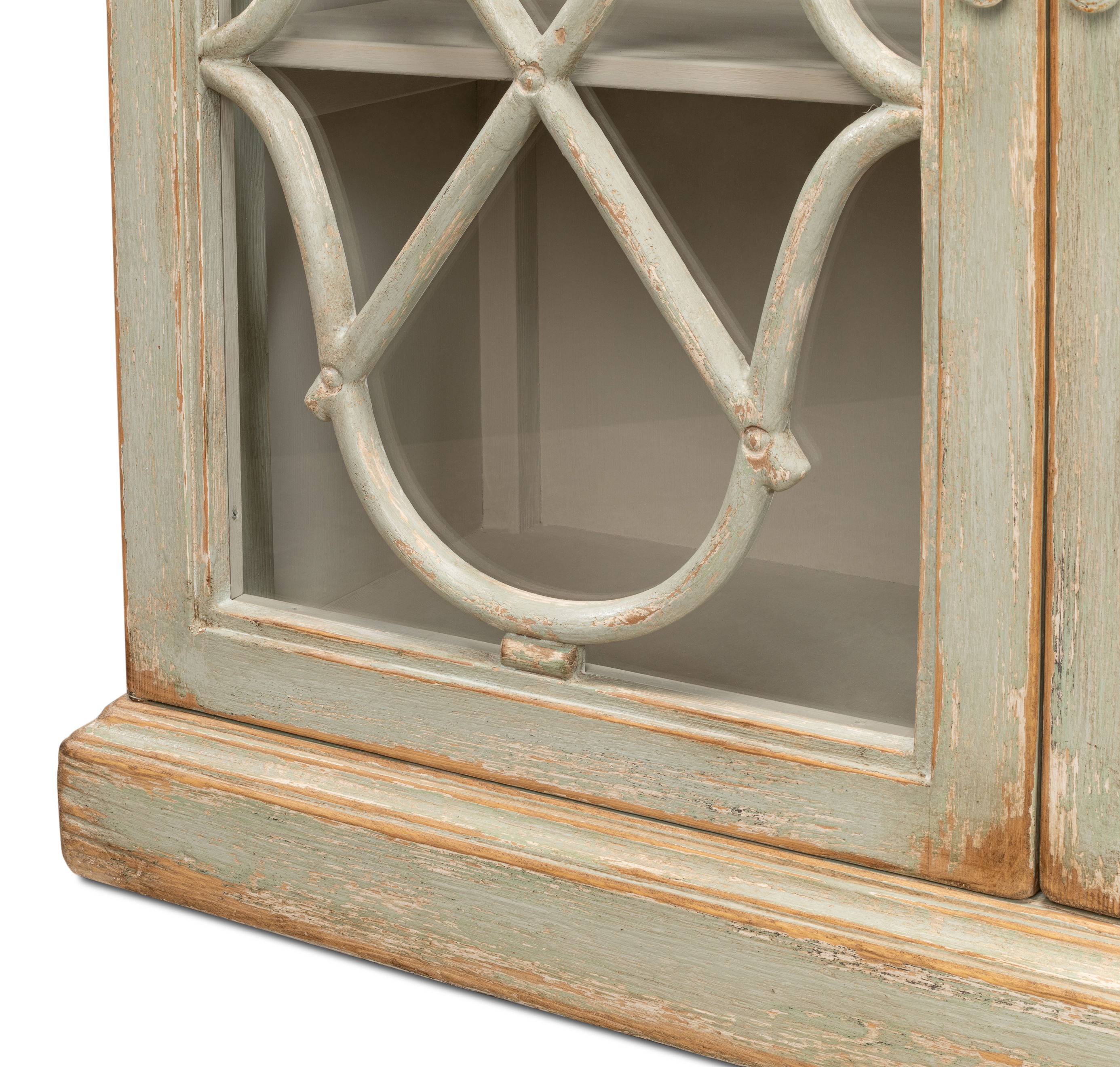 Sonya Sideboard, Sage, Cabinets & Sideboard by Sarreid, 87" length x 19" width x 35" height View 6