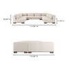 June U Shaped Modular Sectional Oatmeal, Sectional Sofa by Moe's Home, 150" width x 30" height x 110" depth thumbnail 6
