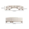 June U Shaped Modular Sectional Oatmeal, Sectional Sofa by Moe's Home, 150" width x 30" height x 110" depth thumbnail 7