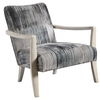 Watercolor Gray Chenille Accent Chair thumbnail 3