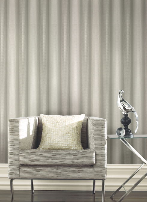 Ebb & Flow Grey Metallic Wallpaper