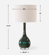 Essex Green Glass Table Lamp thumbnail 2