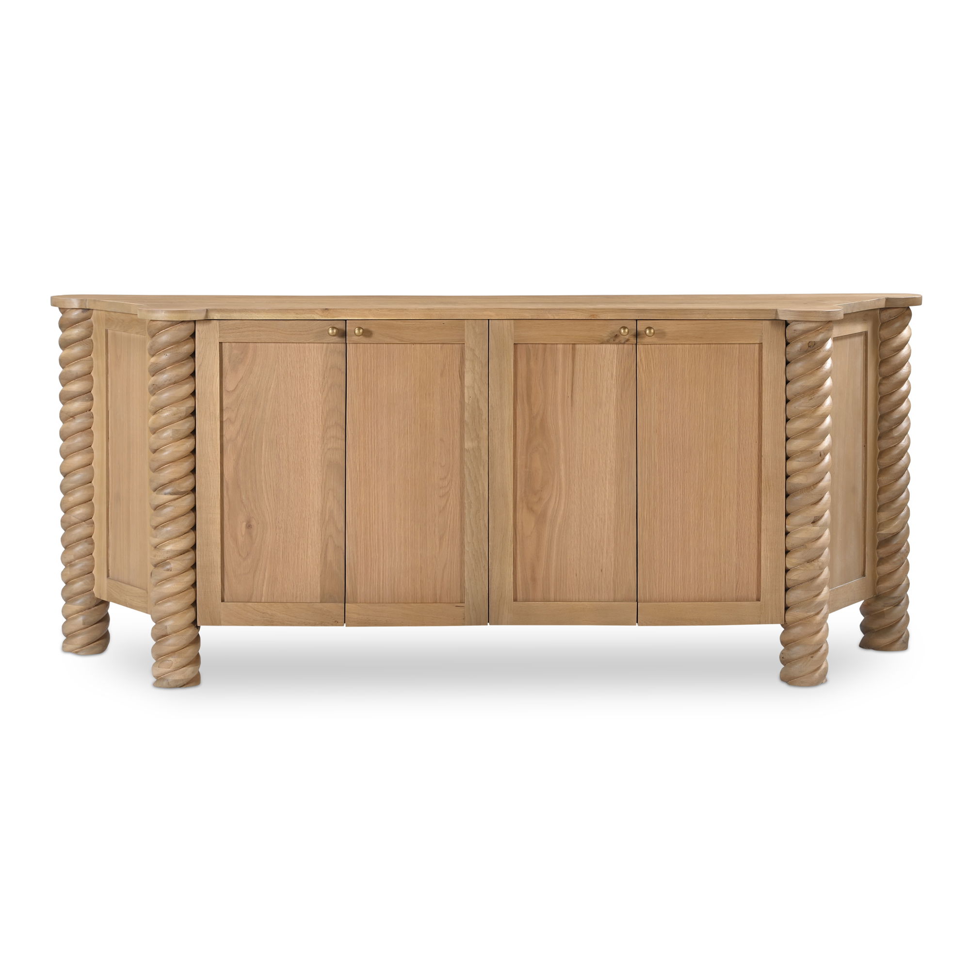 Treccia Sideboard Oak, Cabinets & Sideboard by Moe's Home, 76.25" width x 31" height x 18" depth View 1