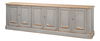 Karlsson Antique Swedish Grey Sideboard, Cabinets & Sideboard by Sarreid, 119" length x 20" width x 36" height thumbnail 1