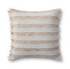 Loloi Beige Pillow, Decorative Pillow, 22" length x 22" width thumbnail 1
