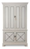 *Painted Directoire Style Cupboard, Shelving & Bookcase by Sarreid, 54" length x 17" width x 89" height thumbnail 3