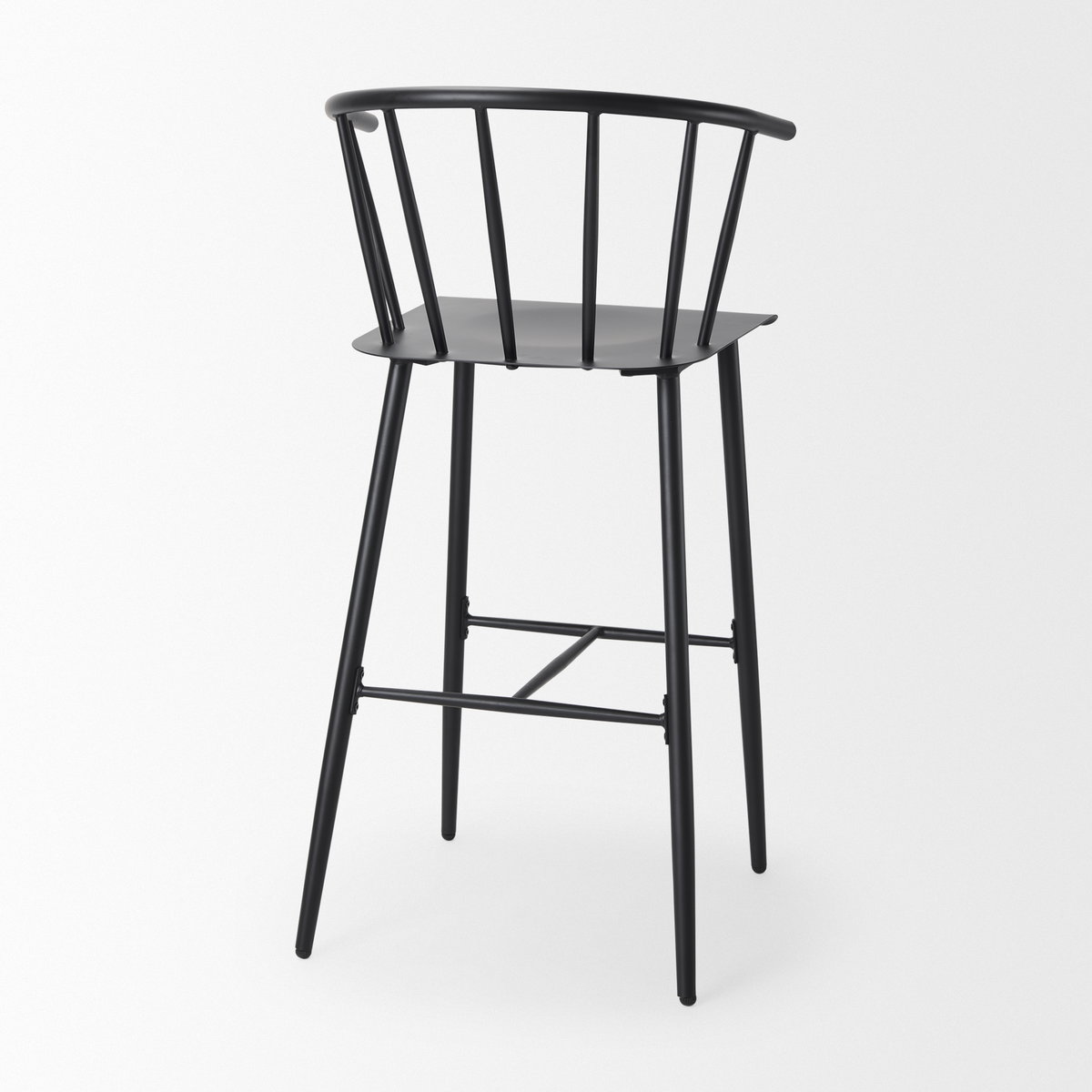 Colin Backless 42.1in Seat Counter Stool | Black Metal with Arm, Counter & Bar Stool by Mercana, 21" length x 22.8" width x 42.13" height View 6
