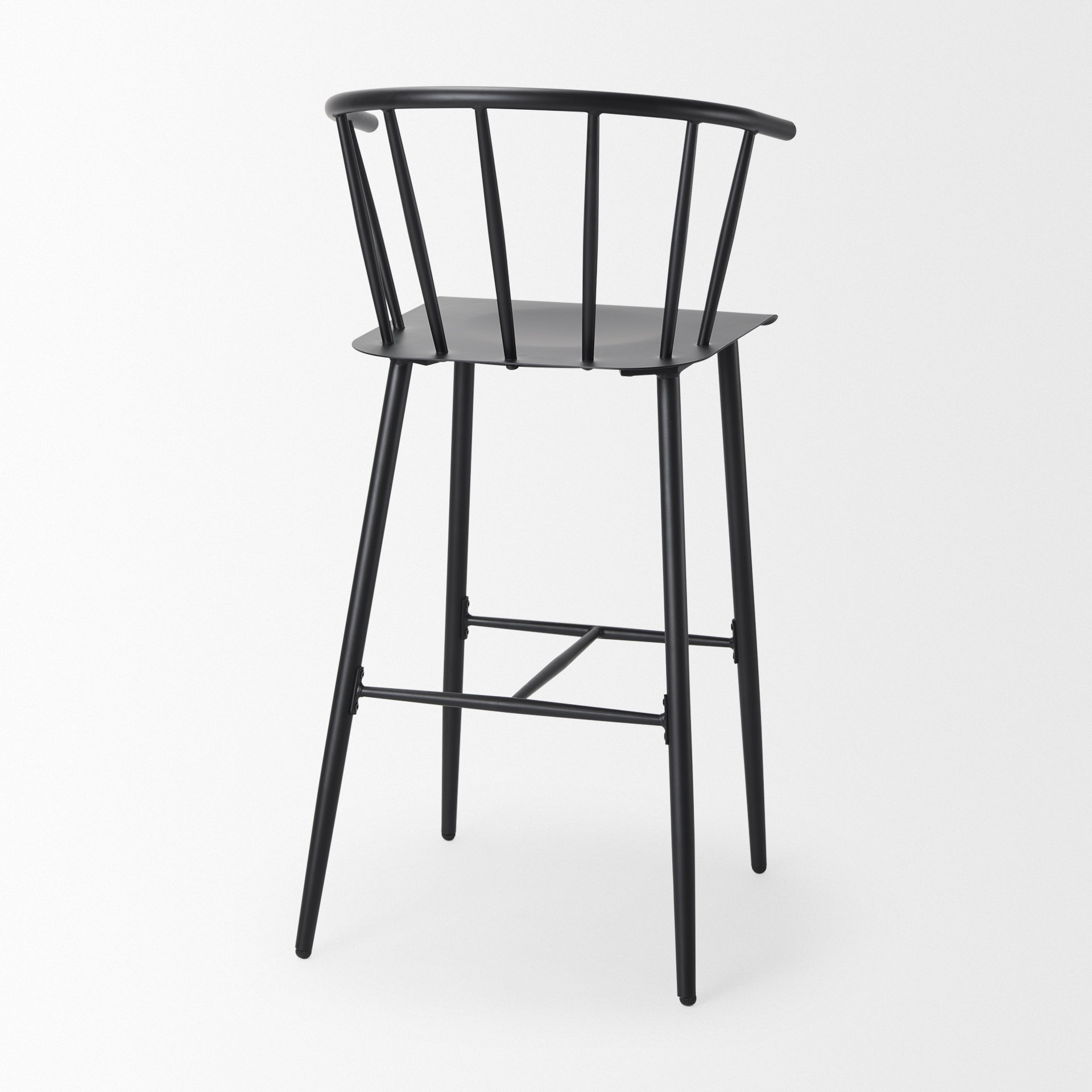 Colin Black Metal Bar Stool, Counter & Bar Stool by Mercana, 21" length x 22.8" width x 42.13" height View 6