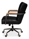 Parker Office Chair, Onyx Black, Seating by Sarreid, 25" length x 28" width x 38" height thumbnail 9