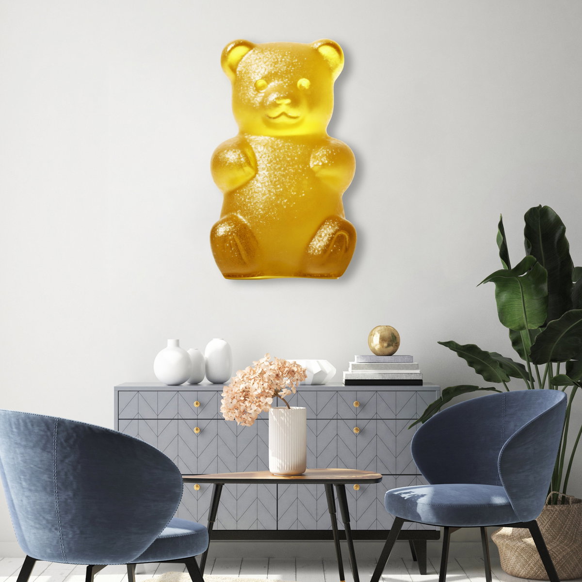 Gummy Bear Yellow (No Embellishment), Art by Oliver Gal,  15x10 View 4