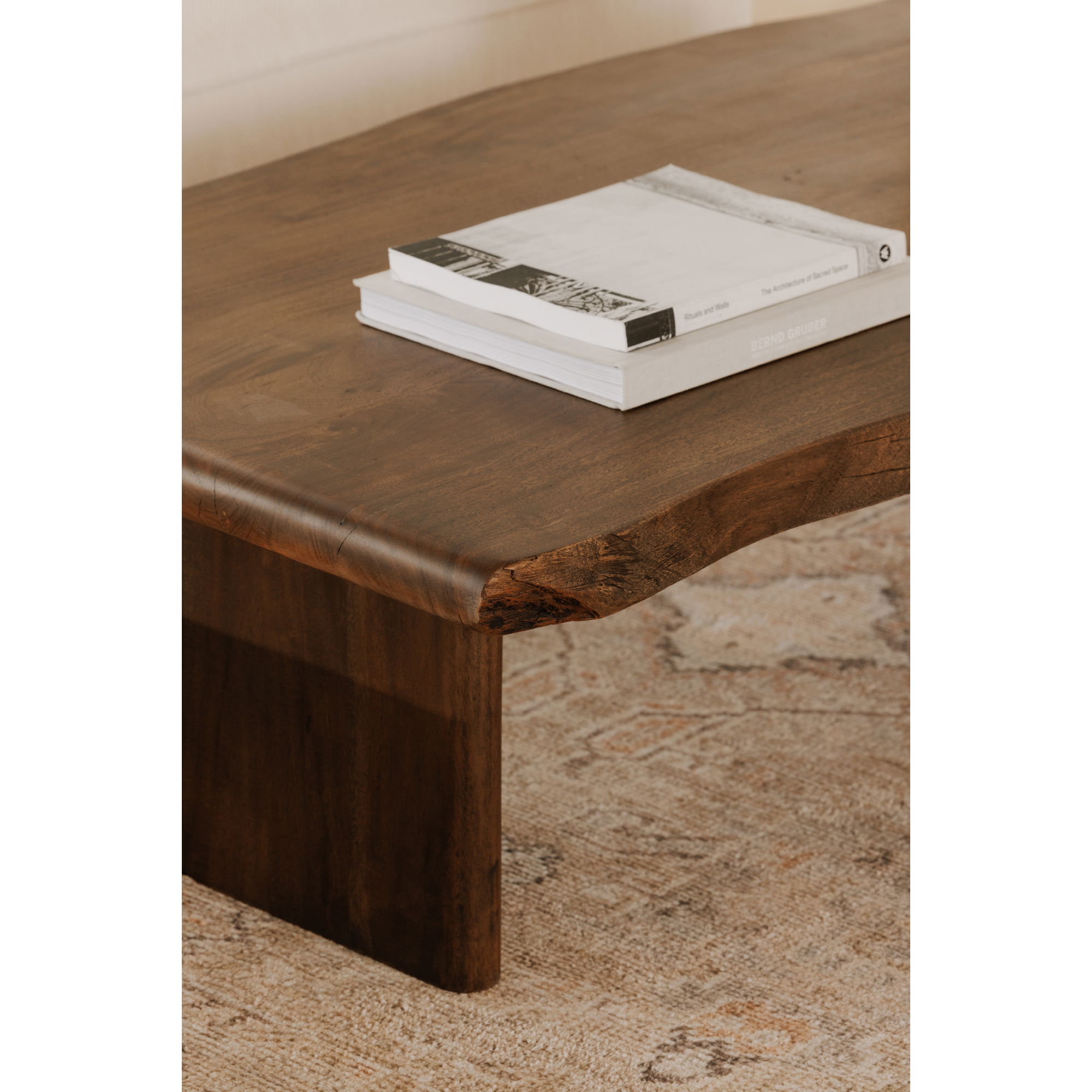 Lila Coffee Table Brown, by Moe's Home, 55" width x 16" height x 30" depth View 10