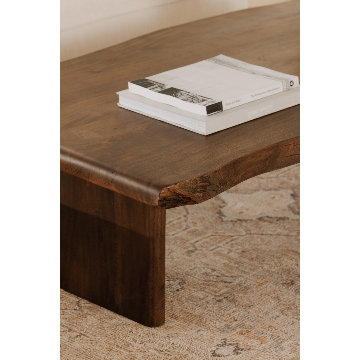 Lila Coffee Table Brown, by Moe's Home, 55" width x 16" height x 30" depth View 10
