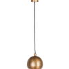 Dalmeny II 11x12 Gold Perforated Metal Dome Pendant Light, by Mercana, 11" length x 11" width x 12" height thumbnail 2