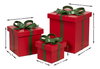 Ferrell Leather Holiday Boxes,S/3,Red, Decor by Sarreid, 8" length x 8" width x 9" height thumbnail 10