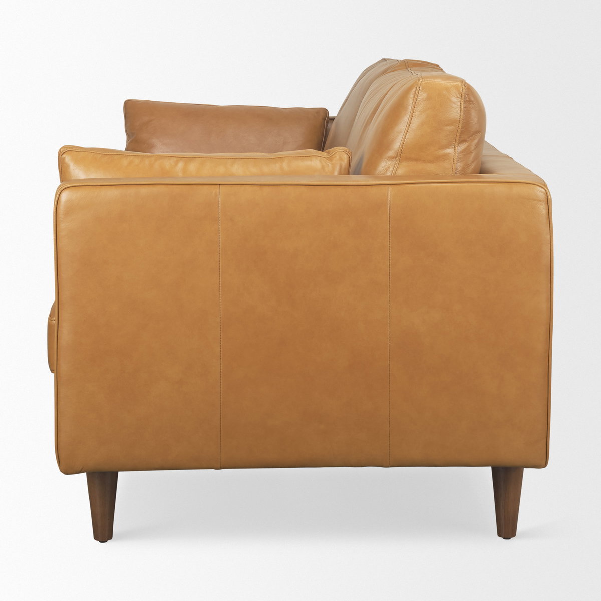 Elton   Tan Leather Sofa, Sofas & Sectional by Mercana, 87.8" length x 37.8" width x 34.65" height View 5