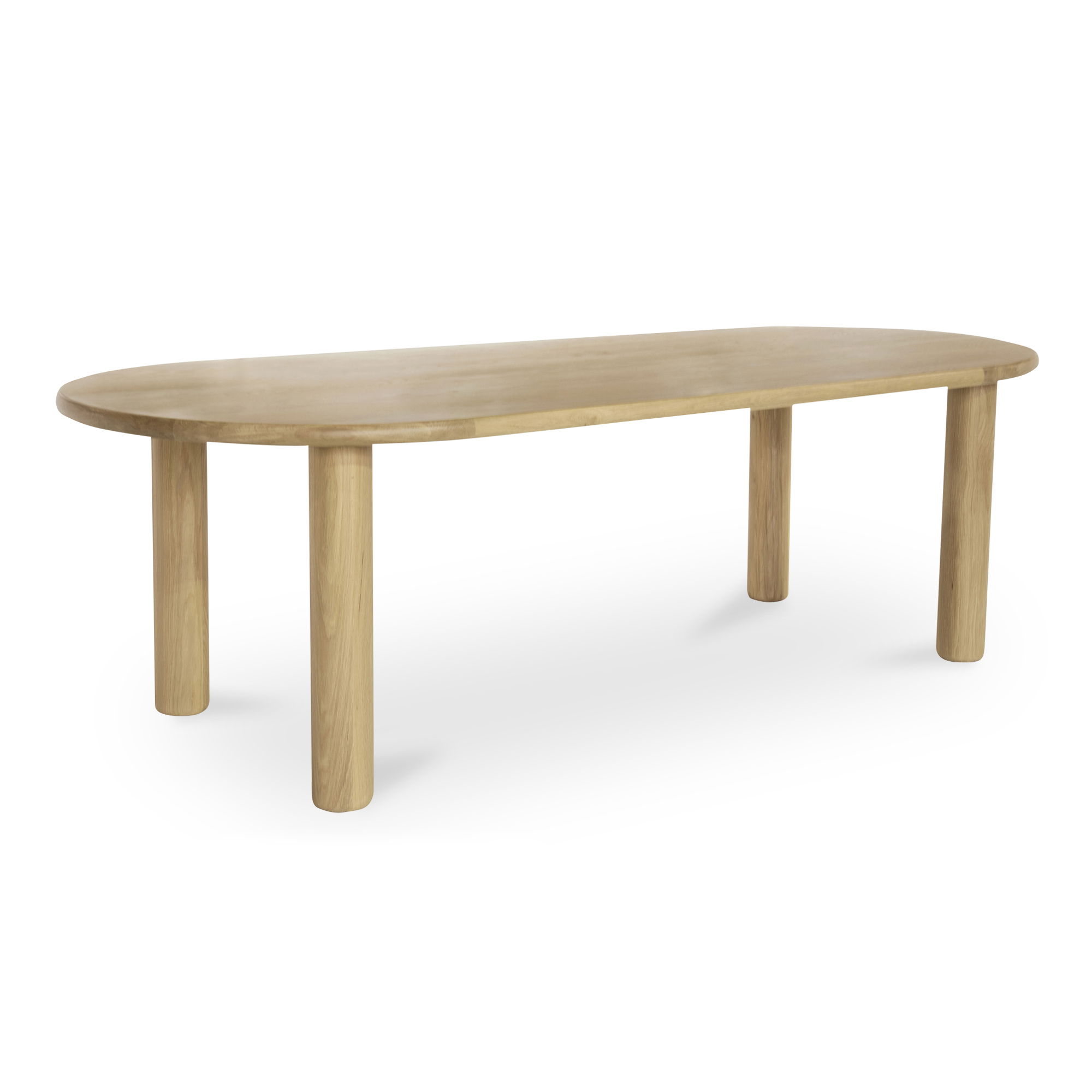 Milo Large Dining Table Oak, by Moe's Home, 96" width x 29.5" height x 42" depth View 2